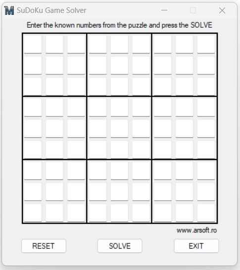 Sudoku Game Solver